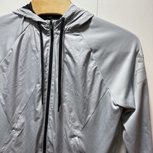 Under Armour Athletic Jacket Mens Size Large‎ Full Zip With Pockets Hood Gray